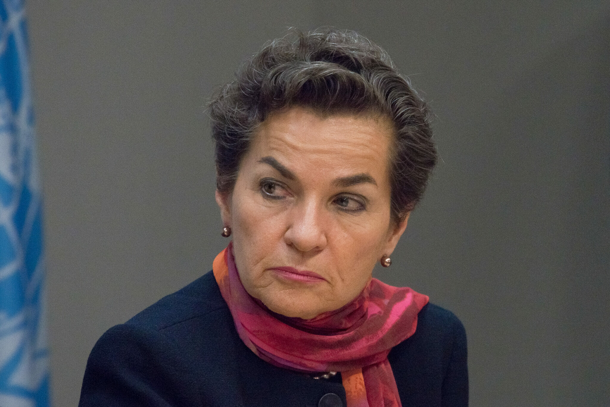 UNFCCC Executive Secretary Christiana Figueres participates in a press conference in 2016. (Photo by Albin Lohr-Jones/Pacific Press/LightRocket via Getty Images)