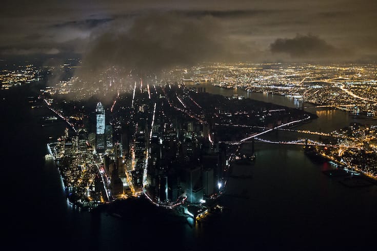 Manhattan blackout during Hurricane Sandy